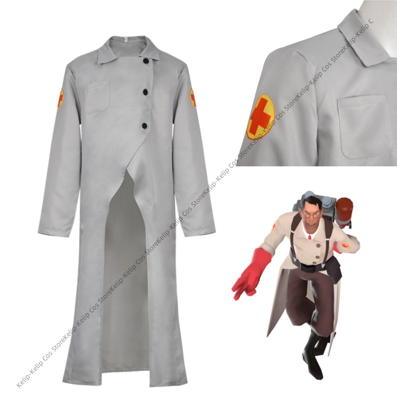 Medical Lab Games - Costumes de cosplay TF2 Medic, ensemble